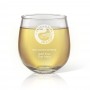 NRL Eels Engraved Stemless Wine Glass
