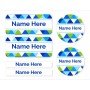 Geometric Mixed Name Label Pack