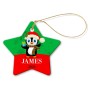 Penguin Porcelain Christmas Star Ornament