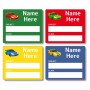 Race Cars School Book Labels