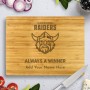NRL Raiders Bamboo Cutting Board