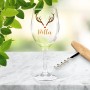 Reindeer Wine Glass