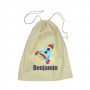 Rocket Calico Drawstring Bag