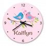 Two Birds Glass Wall Clock
