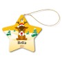 Yellow Snow Star Porcelain Ornament