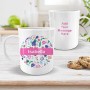 Flower White Plastic Mug
