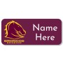 NRL Broncos Rectangle Name Label