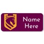 NRL Broncos Rectangle Name Label