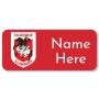 NRL Dragons Rectangle Name Label