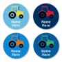 Tractor Round Name Label