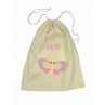 Drawstring Library Bag with Brown Butterfly