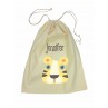 Drawstring Library Bag with Yellow Tiger