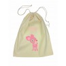 Drawstring Library Bag with Pink Deer