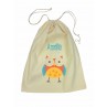 Drawstring Library Bag with Red Owl
