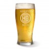 Engraved Standard Beer Glass with Monogram Design
