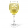 Mrs Love Engraved Wine Glass