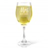 Mrs Design Engraved Wine Glass