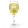 Wine O'Clock Engraved Wine Glass - White