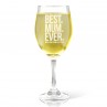 Best Mum Ever Engraved Wine Glass - White