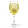 Mummy's Engraved Wine Glass - White
