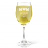 Mum Engraved Wine Glass - White