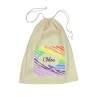 Drawstring Library Bag with Rainbow Design