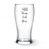 Add Your Own Message Standard Beer Glass