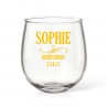 Bridal Party Stemless Wine Glass