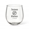 Couple Design Stemless Wine Glass