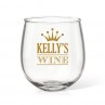 Crown Stemless Wine Glass