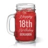 Fancy Happy Birthday Mason Jar