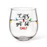 Get Lit Stemless Wine Glass