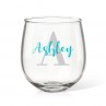 Monogram Stemless Wine Glass