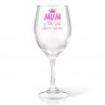 Mum Crown Wine Glass