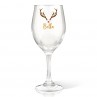 Reindeer Wine Glass