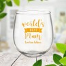 Best Mum Stemless Wine Glass