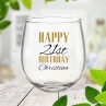 Birthday Stemless Wine Glass