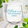 Cheers Stemless Wine Glass