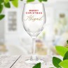 Christmas Wine Glass