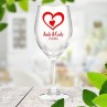Double Heart Wine Glass