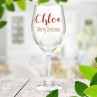 Festive Christmas Wine Glass