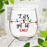 Get Lit Stemless Wine Glass