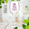 Keep Calm Wine Glass