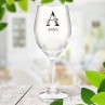 Letter With Flowers Wine Glass