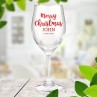 Merry Christmas Wine Glass