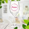 Name in Circle Wine Glass