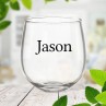 Name Stemless Wine Glass