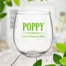 Poppy Stemless Wine Glass
