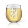 Best Mum Ever Engraved Stemless Wine Glass