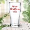 Merry Christmas Standard Beer Glass